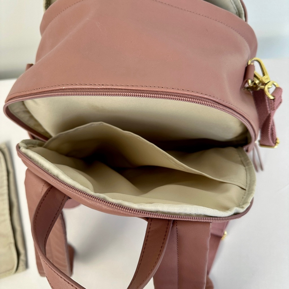 Skip Hop Greenwich Simply Chic Diaper Backpack Dusty Rose Pink - Picture 9 of 13